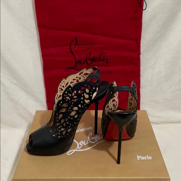 Authentic Christian Louboutin Laser Cut Calf Heel